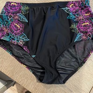 High waisted swim bottoms